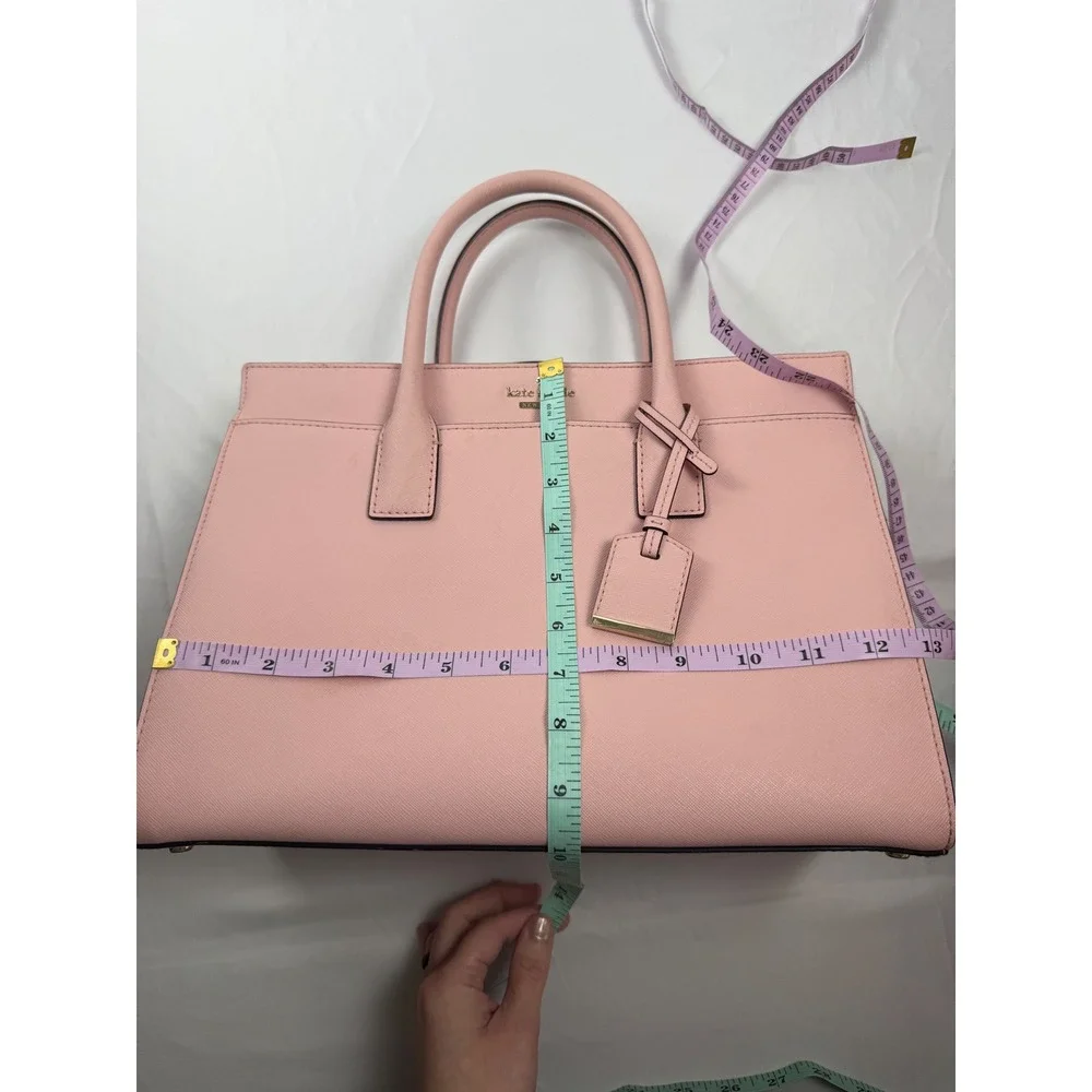 Kate‎ Spade Pink Saffiano Leather Satchel Crossbody Bag Dust Bag #mc